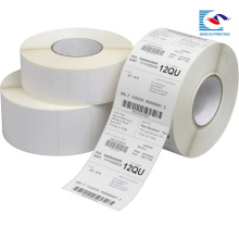 Las etiquetas de papel térmicas de alta calidad ruedan con la impresión del código de barras